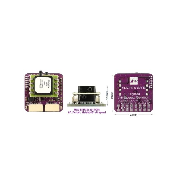 Original Mateksys Matek Systems SENSOR DE VELOCIDAD AIRE DIGITAL ASPD DLVR L431 CAN Node para ArduPilot Multirotor de largo alcance